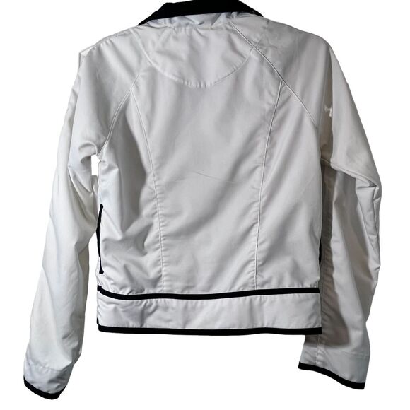 Nike White with Black Trim S (4-6) Jacket Full Zip Pockets - Picture 8 of 9
